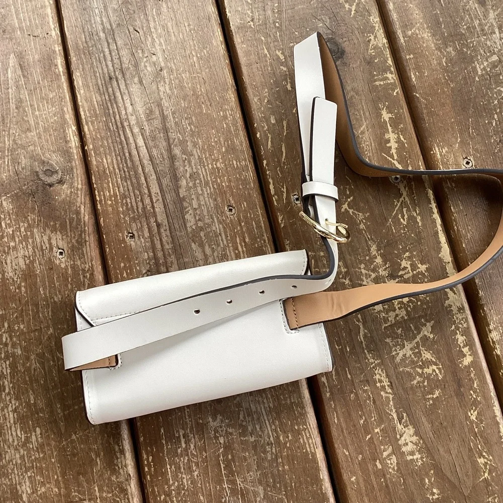 kate spade Cream Leather Bow Belt Bag